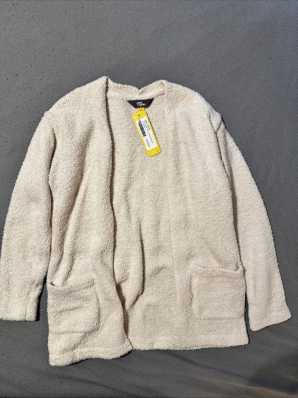 Rumi + Ryder The Heather Yarn Pocket Cardigan in Gray Size Large NWT